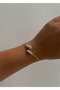 Heliophilia Silver Pulsera de Latón Plateada
